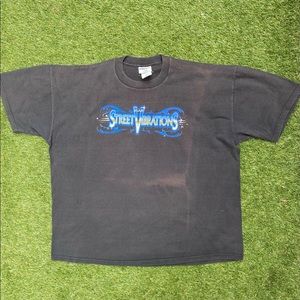 Vintage 2001 Y2k Street Vibrations T Shirt XL Big Print Eagle Reno NV Biker Tee